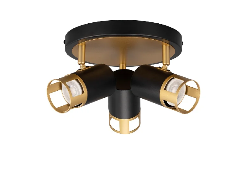 Energy - efficient track lighting fixturesAdjustable track lighting for living roomsAlmera 3t Plate Spotlight GU10 - Painted Gold/Polished Chrome Energy - efficient track lighting fixturesAdjustable track lighting for living roomsAlmera 3t Plate Spotlight GU10 - Painted Gold/Polished Chrome