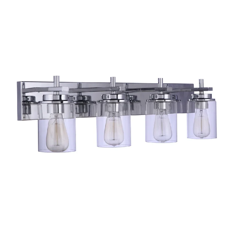 Low - Bay Industrial Lighting Fixtures for Small FactoriesReeves 4 Light Vanity in Chrome Low - Bay Industrial Lighting Fixtures for Small FactoriesReeves 4 Light Vanity in Chrome