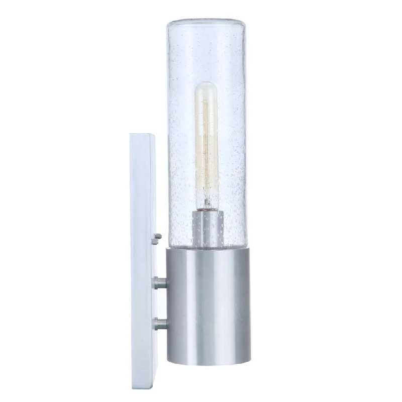 Corrosion - Resistant Industrial Lighting for Coastal FactoriesSabre 1 Light Outdoor Medium Wall Lantern w/ LED Accent in Satin Aluminum Corrosion - Resistant Industrial Lighting for Coastal FactoriesSabre 1 Light Outdoor Medium Wall Lantern w/ LED Accent in Satin Aluminum