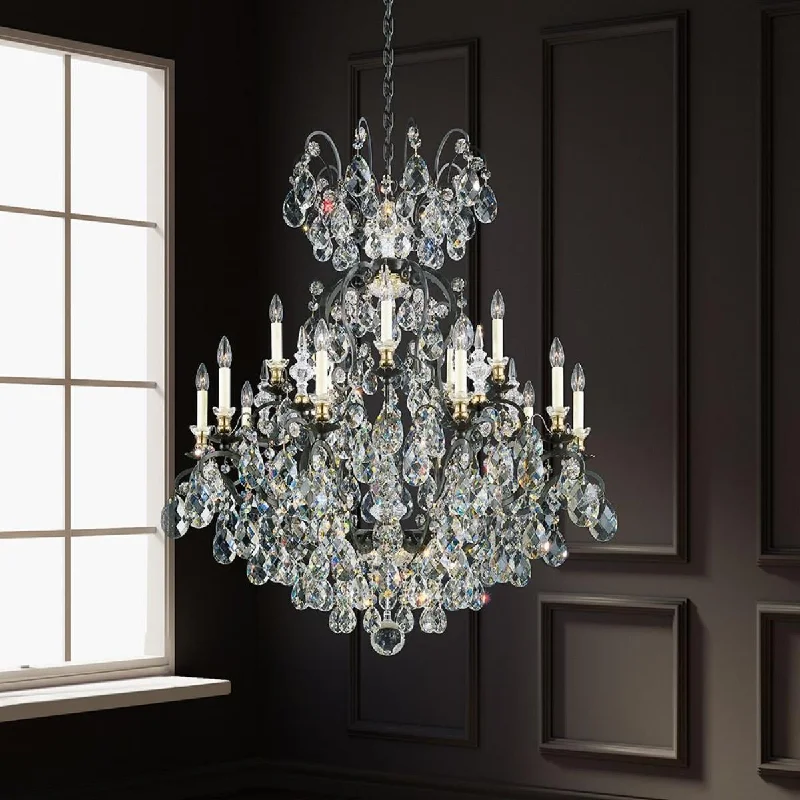Industrial Ceiling - Mounted Lighting for Assembly PlantsRenaissance 16 Light French Gold Chandelier with Heritage Crystal