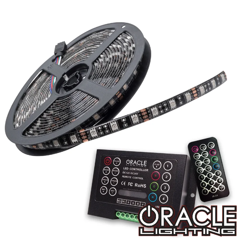 Track lighting with a sleek profileModern track lighting with LED bulbsORACLE 200'' RGB ColorSHIFT Flexible Strip System w/ 2.0 Controller