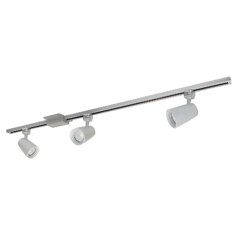 Energy - Efficient Industrial Lighting for Cost - SavingsMac XL 4ft 3 Lights LED Track Kit 54W 3800 Lumens 3500K, Halo, 24° / 56°, Silver Energy - Efficient Industrial Lighting for Cost - SavingsMac XL 4ft 3 Lights LED Track Kit 54W 3800 Lumens 3500K, Halo, 24° / 56°, Silver