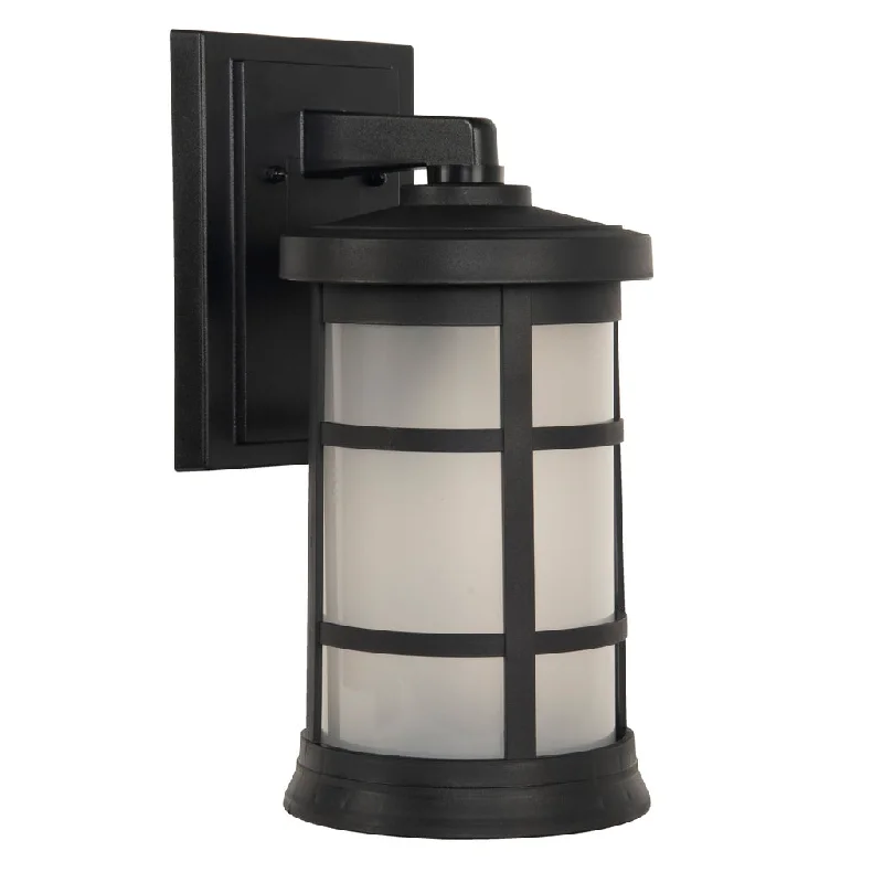 Corrosion - Resistant Industrial Lighting for Coastal FactoriesResilience 1 Light Medium Outdoor Wall Lantern in Textured Black