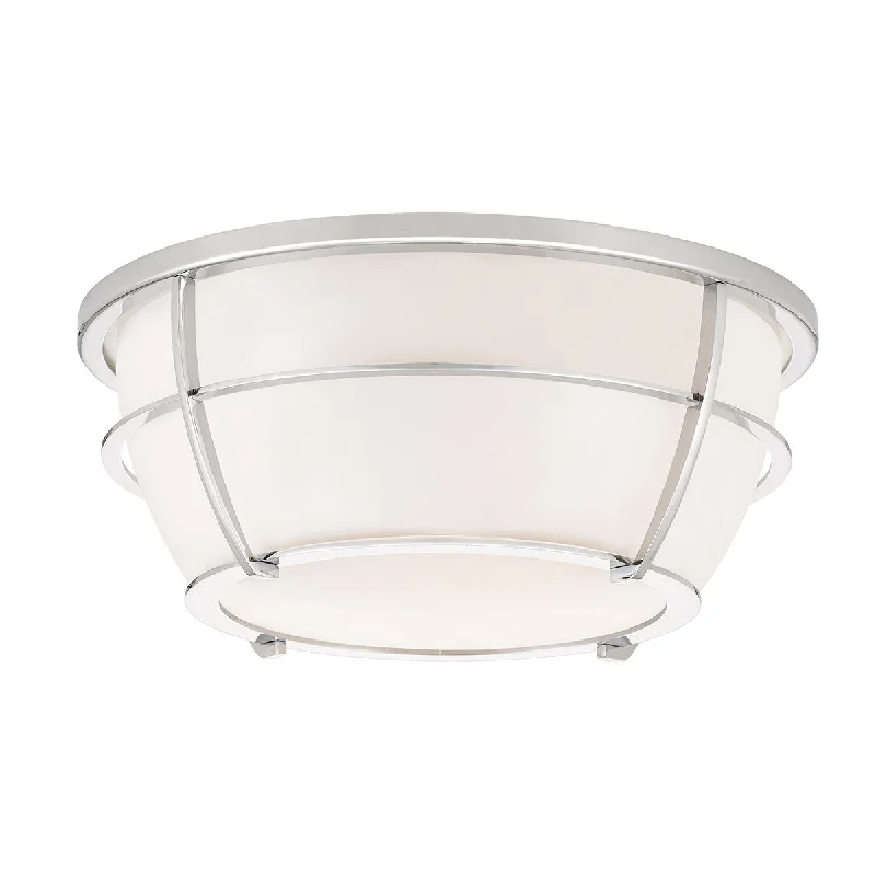 Track lighting for retail window displaysWireless track lighting for easy installationChance 2Lt Flush Bathroom Light IP44 - Polished Chrome / Painted Natural Brass