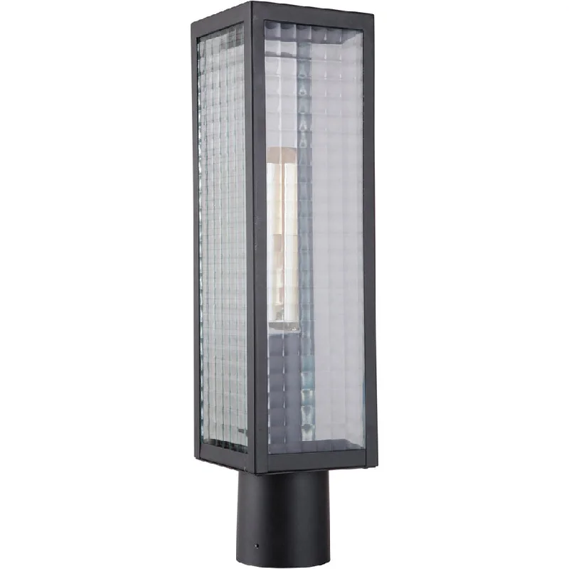 Industrial Task Lighting for Precision WorkstationsDeka 1 Light Large Outdoor Post Mount in Midnight