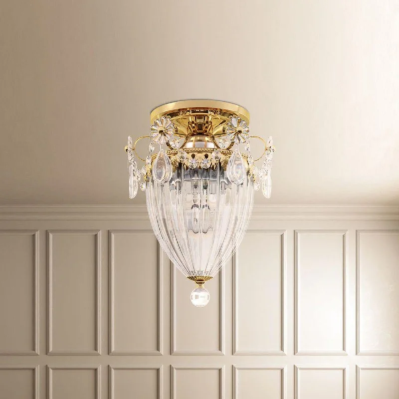 Industrial Exit Sign Lighting for Quick EvacuationBagatelle 10 inch Aurelia Semi Flush Mount Light with Clear Swarovski Crystals