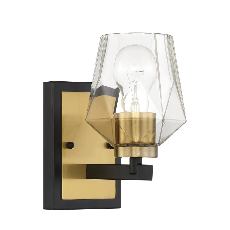 Color - Tunable Industrial Lighting for Special ApplicationsAvante Grand 1 Light Sconce in Flat Black/Satin Brass Color - Tunable Industrial Lighting for Special ApplicationsAvante Grand 1 Light Sconce in Flat Black/Satin Brass