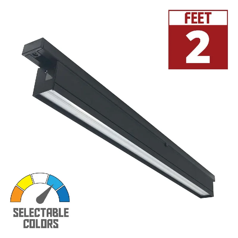 Industrial Lighting for Textile MillsT-Line 2ft LED Linear Track Bar 20W 1600 Lumens Selectable 30K|35K|40K, Halo, Black Industrial Lighting for Textile MillsT-Line 2ft LED Linear Track Bar 20W 1600 Lumens Selectable 30K|35K|40K, Halo, Black