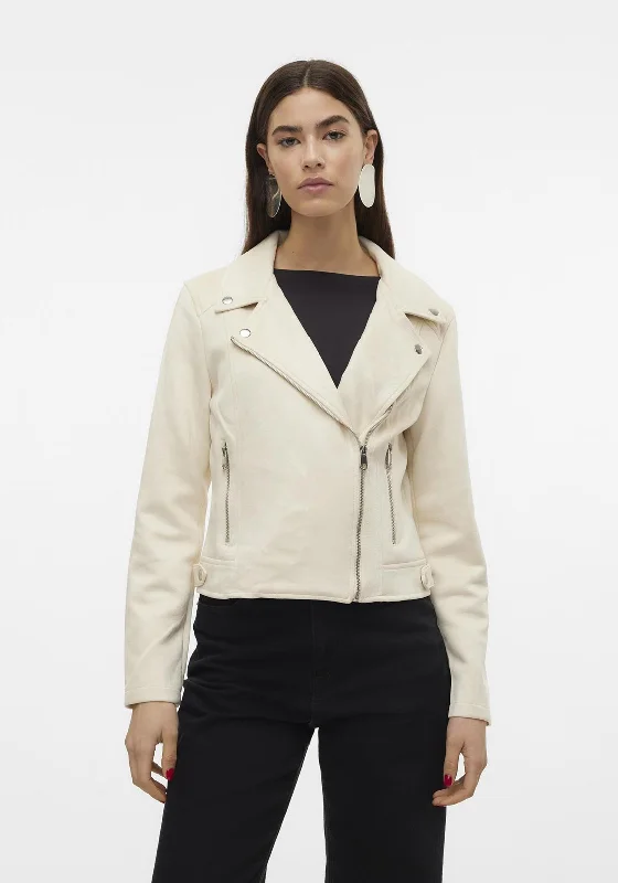 Vero Moda Jose Faux Suede Short Jacket, Birch