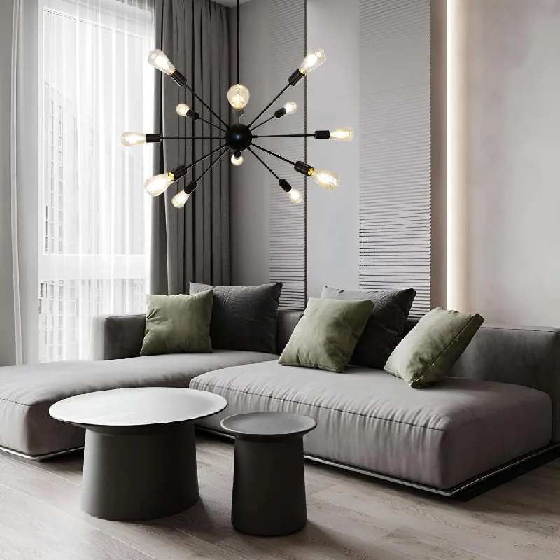 Modern Crystal Chandeliers for Contemporary HomesModern Crystal Chandeliers for Contemporary Homes12-Bulbs Iron Satellite Chandelier