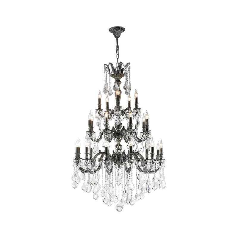 Chandeliers with Clear Crystal for a Sparkling EffectChandeliers with Clear Crystal for a Sparkling EffectAMERICANA 25 Light Crystal Chandelier - Antique SILVER Chandeliers with Clear Crystal for a Sparkling EffectChandeliers with Clear Crystal for a Sparkling EffectAMERICANA 25 Light Crystal Chandelier - Antique SILVER