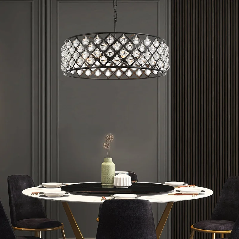 Minimalist Chandeliers for Sleek and Simple InteriorsMinimalist Chandeliers for Sleek and Simple InteriorsBlack Drum Shape Crystal Chandelier - Pendant Light Minimalist Chandeliers for Sleek and Simple InteriorsMinimalist Chandeliers for Sleek and Simple InteriorsBlack Drum Shape Crystal Chandelier - Pendant Light