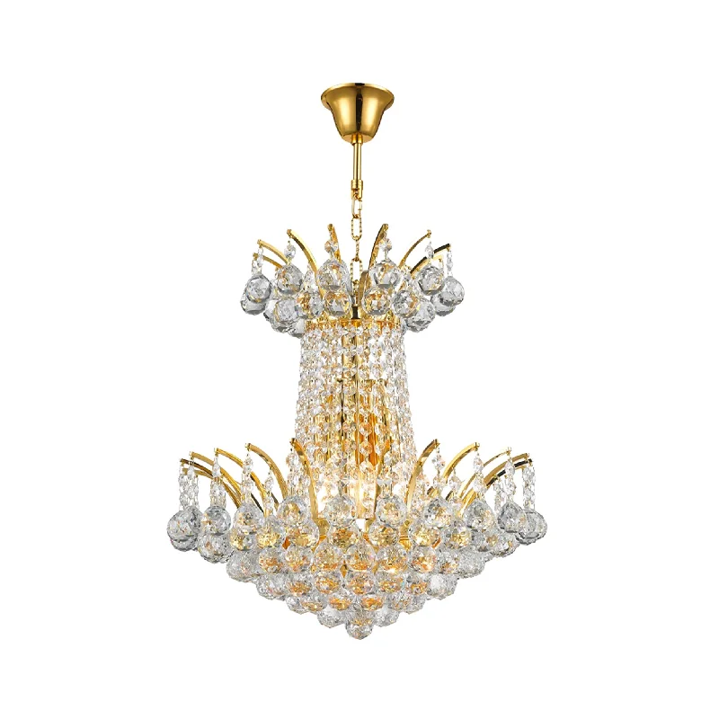 French Country Chandeliers with a Romantic AuraFrench Country Chandeliers with a Romantic AuraCascading Empress Chandelier - 4 Light Gold - W:40cm (BH2)