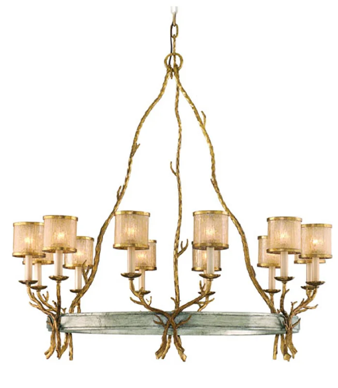 Small Chandeliers for Compact RoomsSmall Chandeliers for Compact RoomsCorbett Parc Royale 66-012-VGL/SSL Chandelier Light - Gold And Silver Leaf