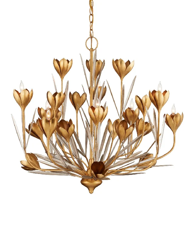 Chandeliers with Metal Frames in Silver FinishChandeliers with Metal Frames in Silver FinishNine Light Chandelier
