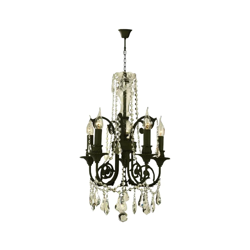 Chandeliers with Clear Crystal for a Sparkling EffectChandeliers with Clear Crystal for a Sparkling EffectFrench Provincial Iron Chandelier- 5 Arm Wrought Iron Finish Chandeliers with Clear Crystal for a Sparkling EffectChandeliers with Clear Crystal for a Sparkling EffectFrench Provincial Iron Chandelier- 5 Arm Wrought Iron Finish