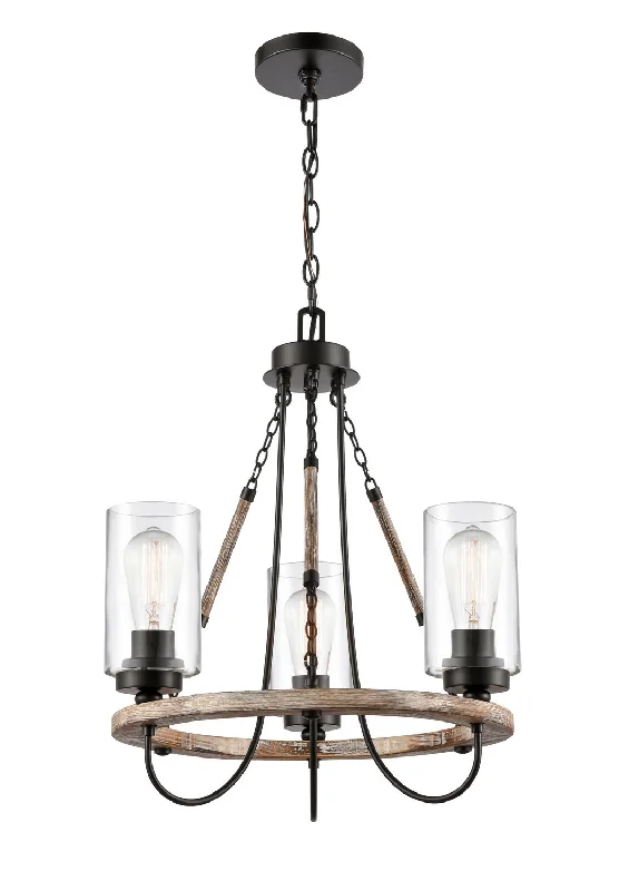 Victorian - Inspired Chandeliers with Ornate DetailsVictorian - Inspired Chandeliers with Ornate DetailsInnovations 442-3CR-BK-CL-LED Chandelier Light - Matte Black
