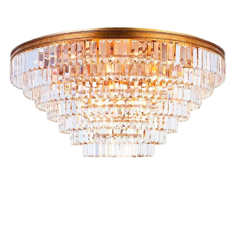 Chandeliers with Pendant Lights for a Stylish LookChandeliers with Pendant Lights for a Stylish LookJordan Collection - Flush Mount Chandelier - 90cm - Antique Gold Chandeliers with Pendant Lights for a Stylish LookChandeliers with Pendant Lights for a Stylish LookJordan Collection - Flush Mount Chandelier - 90cm - Antique Gold