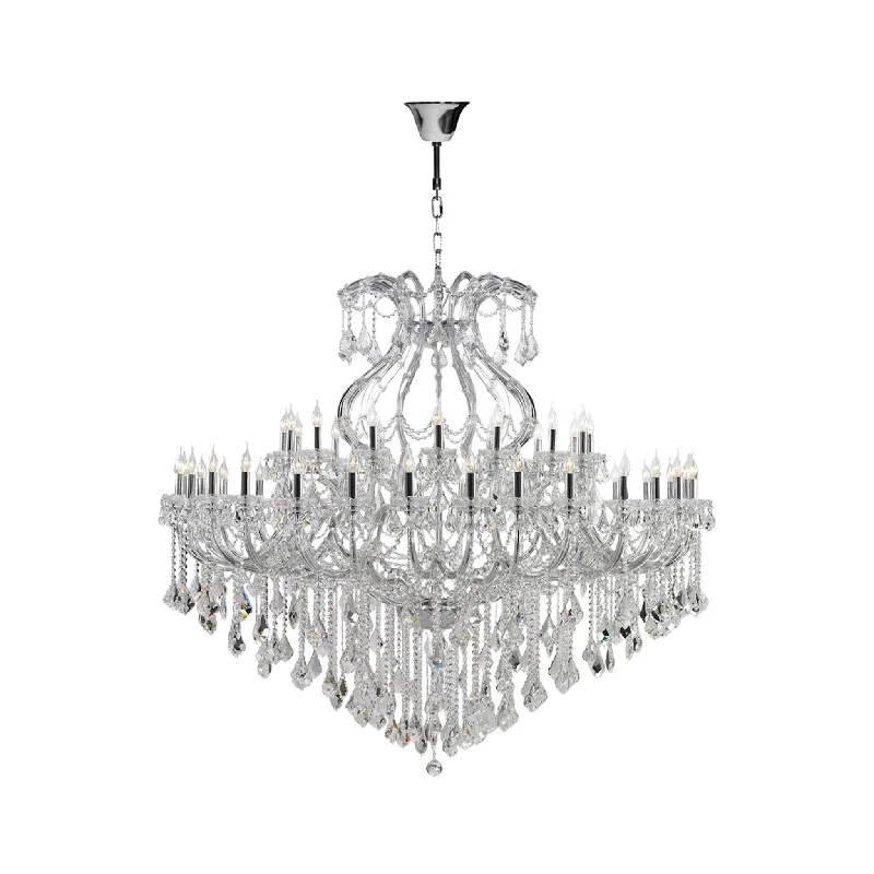 Chandeliers with Metal Frames in Black FinishChandeliers with Metal Frames in Black FinishMaria Theresa Crystal Chandelier 48 Light- CHROME Chandeliers with Metal Frames in Black FinishChandeliers with Metal Frames in Black FinishMaria Theresa Crystal Chandelier 48 Light- CHROME