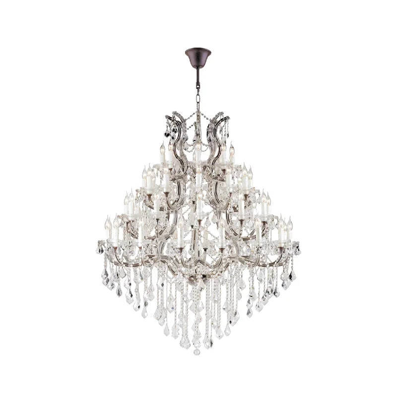 Bohemian - Style Beaded Chandeliers for Eclectic DecorBohemian - Style Beaded Chandeliers for Eclectic DecorMaria Theresa Crystal Chandelier Grande 48 Light - RUSTIC