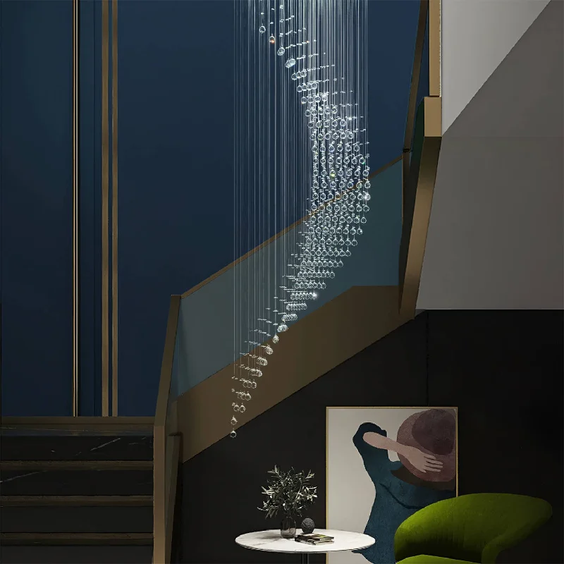 Chandeliers with Metal Frames in Black FinishChandeliers with Metal Frames in Black FinishMoon Shaped Spiral Wave Raindrop Crystal Chandelier Chandeliers with Metal Frames in Black FinishChandeliers with Metal Frames in Black FinishMoon Shaped Spiral Wave Raindrop Crystal Chandelier