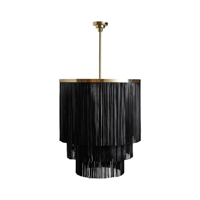 Chandeliers with Metal Frames in Black FinishChandeliers with Metal Frames in Black FinishSmall NeKeia Leather Chandelier in Brass Finish and Premium Leather Chandeliers with Metal Frames in Black FinishChandeliers with Metal Frames in Black FinishSmall NeKeia Leather Chandelier in Brass Finish and Premium Leather