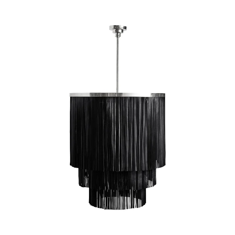 Chandeliers for High Ceilings to Fill Vertical SpaceChandeliers for High Ceilings to Fill Vertical SpaceSmall NeKeia Leather Chandelier in Nickel Finish and Premium Leather Chandeliers for High Ceilings to Fill Vertical SpaceChandeliers for High Ceilings to Fill Vertical SpaceSmall NeKeia Leather Chandelier in Nickel Finish and Premium Leather