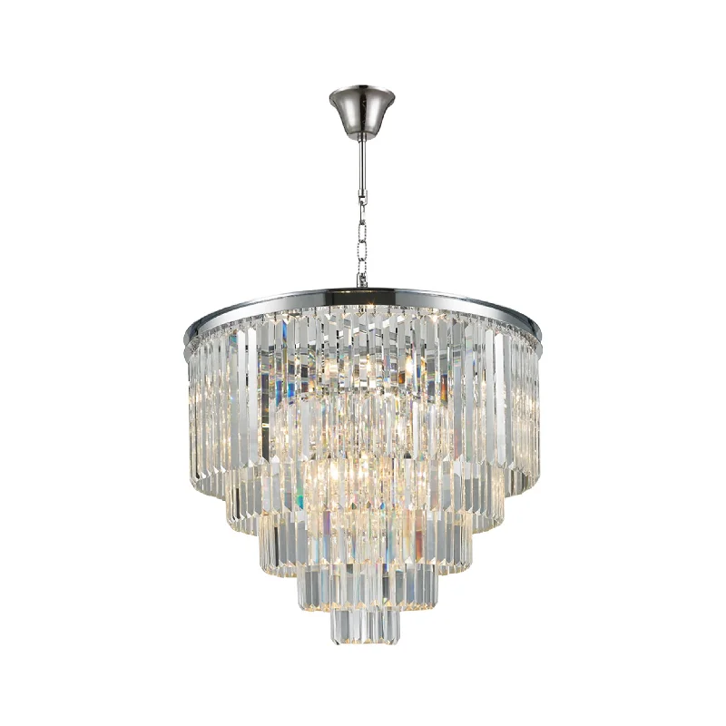Oversized Chandeliers as a Statement Piece in Living RoomsOversized Chandeliers as a Statement Piece in Living RoomsOdeon (Oasis) Chandelier- 5 Layer - Clear Finish - W:70cm
