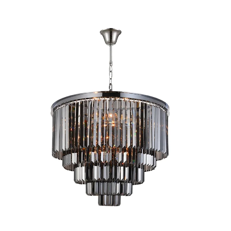 Chandeliers with Dimmable Lights for Ambiance ControlChandeliers with Dimmable Lights for Ambiance ControlOdeon (Oasis) Chandelier- 5 Layer - Smoke Finish - W:70cm Chandeliers with Dimmable Lights for Ambiance ControlChandeliers with Dimmable Lights for Ambiance ControlOdeon (Oasis) Chandelier- 5 Layer - Smoke Finish - W:70cm