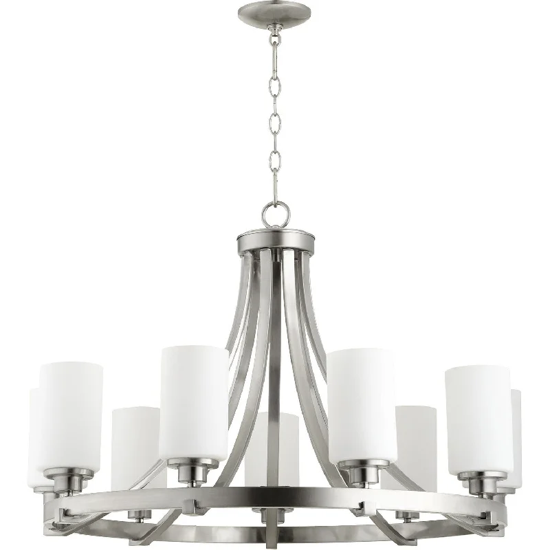Chandeliers with Colored Glass for a Splash of ColorChandeliers with Colored Glass for a Splash of ColorQuorum Lancaster 6207-9-65-QUORUM Chandelier Light - Satin Nickel Chandeliers with Colored Glass for a Splash of ColorChandeliers with Colored Glass for a Splash of ColorQuorum Lancaster 6207-9-65-QUORUM Chandelier Light - Satin Nickel