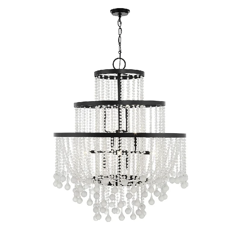 Chandeliers with Frosted Glass for a Softer Light DiffusionChandeliers with Frosted Glass for a Softer Light DiffusionSavoy House Luna 1-1868-15-89 Chandelier Light - Matte Black Chandeliers with Frosted Glass for a Softer Light DiffusionChandeliers with Frosted Glass for a Softer Light DiffusionSavoy House Luna 1-1868-15-89 Chandelier Light - Matte Black