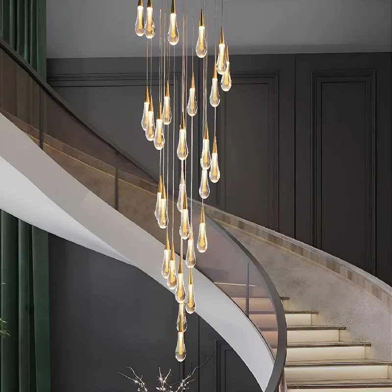 Chandeliers with Venetian Glass for a Luxurious LookChandeliers with Venetian Glass for a Luxurious LookSpiraled Elegance: Modern LED Pendant Light for Villa Living Rooms and Duplex Apartments