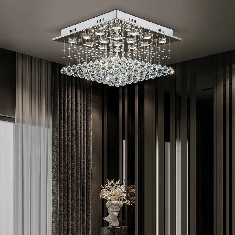 Mini Chandeliers for Adding Charm to Small SpacesMini Chandeliers for Adding Charm to Small SpacesSquare Low Ceiling Raindrop Crystal Chandelier