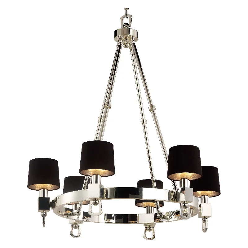 Chandeliers with Metal Frames in Gold FinishChandeliers with Metal Frames in Gold FinishJefferson 6-Light Chandelier