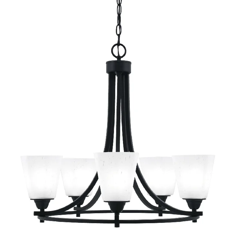 Minimalist Chandeliers for Sleek and Simple InteriorsMinimalist Chandeliers for Sleek and Simple InteriorsToltec Paramount 3405-MB-460 Chandelier Light - Matte Black