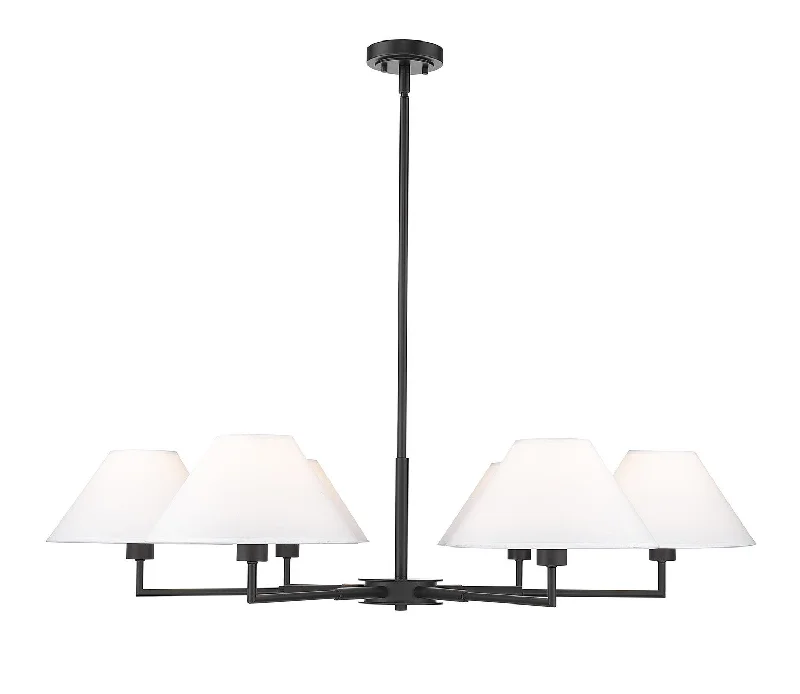 Chandeliers with Frosted Glass for a Softer Light DiffusionChandeliers with Frosted Glass for a Softer Light DiffusionLeila Six Light Chandelier