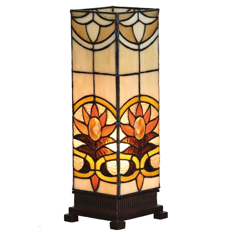 Glass Floor Lamp with Frosted Shades for Soft Diffused LightGlass Floor Lamp with Frosted Shades for Soft Diffused LightAintree Medium Square Tiffany Lamp - Tiffany Lighting Direct