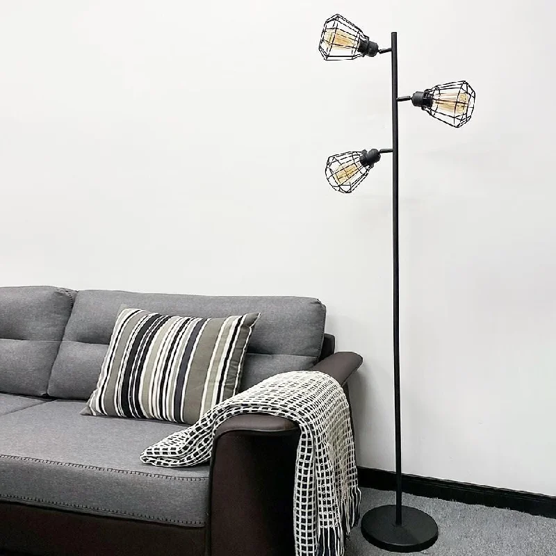 Metal Floor Lamp with a Matte Black Finish for a Sleek LookMetal Floor Lamp with a Matte Black Finish for a Sleek LookApolinar Modern Floor Lamp with 3 Light Holders