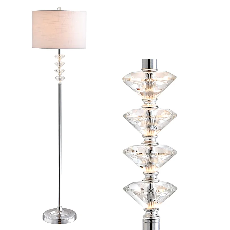 Industrial Style Floor Lamp with Exposed Bulbs for Loft ApartmentsIndustrial Style Floor Lamp with Exposed Bulbs for Loft ApartmentsAria 60.5" Crystal/Metal LED Floor Lamp, Clear/Chrome by JONATHAN Y - 60.5" H x 15" W x 15" D Industrial Style Floor Lamp with Exposed Bulbs for Loft ApartmentsIndustrial Style Floor Lamp with Exposed Bulbs for Loft ApartmentsAria 60.5" Crystal/Metal LED Floor Lamp, Clear/Chrome by JONATHAN Y - 60.5" H x 15" W x 15" D