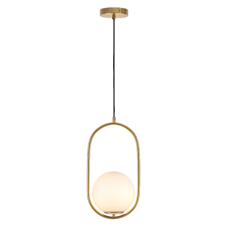 Crystal Ceiling Lights with High - Quality Swarovski CrystalsCrystal Ceiling Lights with High - Quality Swarovski CrystalsAva Brass and Opal Glass Modern Pendant