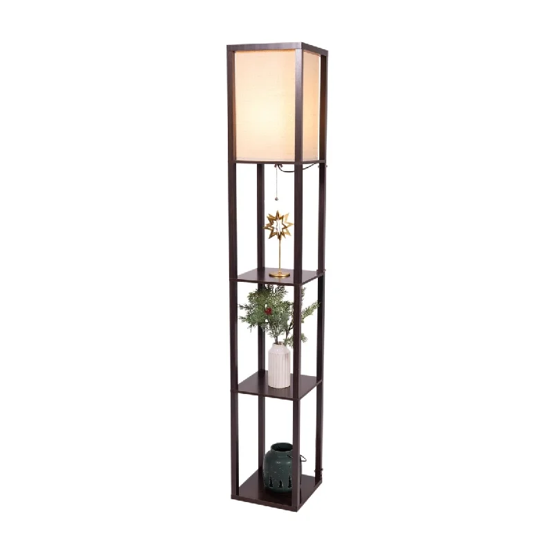 Victorian Style Floor Lamp for Traditional and Elegant InteriorsVictorian Style Floor Lamp for Traditional and Elegant InteriorsAvery 62.75" Wood Floor Lamp with Shelves For Bedroom and Living Room - Brown Victorian Style Floor Lamp for Traditional and Elegant InteriorsVictorian Style Floor Lamp for Traditional and Elegant InteriorsAvery 62.75" Wood Floor Lamp with Shelves For Bedroom and Living Room - Brown