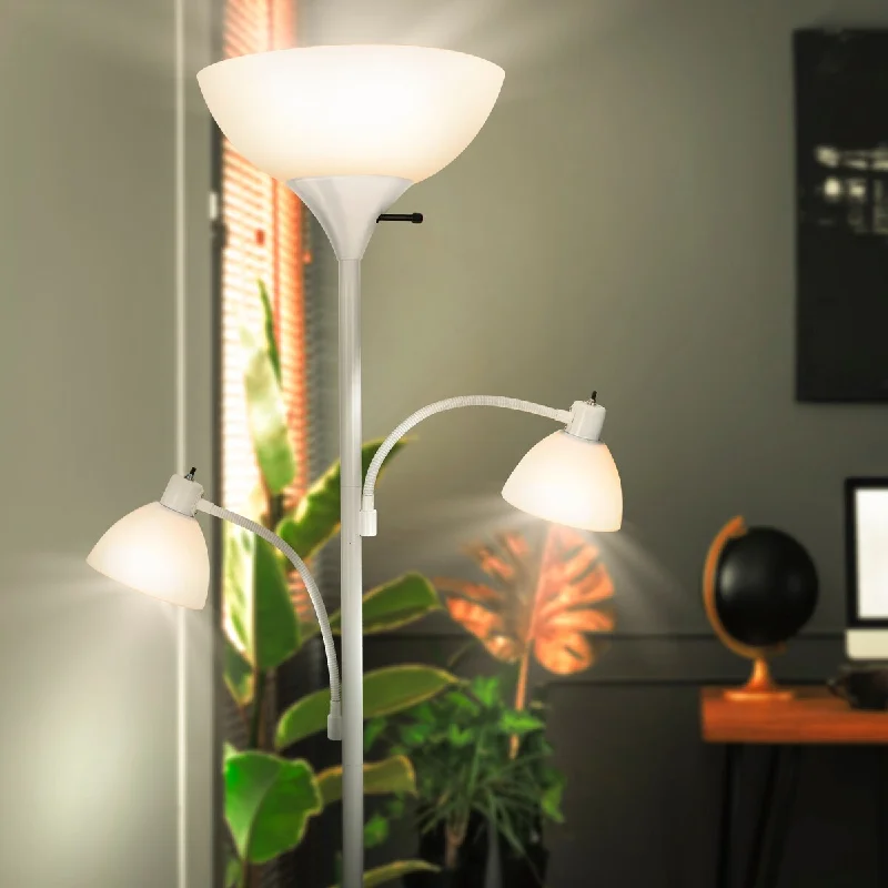 Dimmable Floor Lamp for Adjustable Lighting AmbianceDimmable Floor Lamp for Adjustable Lighting AmbianceBrightech Sky Dome Double 72 in. White Industrial 3-Light 3-Way Dimming LED Floor Lamp with 3 White Plastic Bowl Shades Dimmable Floor Lamp for Adjustable Lighting AmbianceDimmable Floor Lamp for Adjustable Lighting AmbianceBrightech Sky Dome Double 72 in. White Industrial 3-Light 3-Way Dimming LED Floor Lamp with 3 White Plastic Bowl Shades