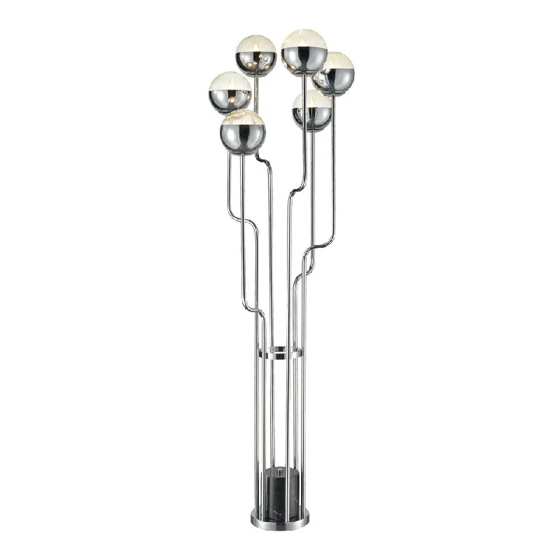 Glass Floor Lamp with Frosted Shades for Soft Diffused LightGlass Floor Lamp with Frosted Shades for Soft Diffused LightDimond Lighting Cyberlilly Floor Lamp