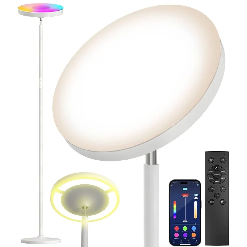 Glass Floor Lamp with Frosted Shades for Soft Diffused LightGlass Floor Lamp with Frosted Shades for Soft Diffused LightDouble Side Lighting White Led Floor Lamp with Remote Smart App 36W 2600LM Bright Tall Standing RGB Angle Glass Floor Lamp with Frosted Shades for Soft Diffused LightGlass Floor Lamp with Frosted Shades for Soft Diffused LightDouble Side Lighting White Led Floor Lamp with Remote Smart App 36W 2600LM Bright Tall Standing RGB Angle