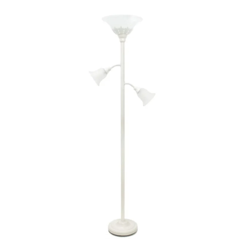 Dimmable Floor Lamp for Adjustable Lighting AmbianceDimmable Floor Lamp for Adjustable Lighting AmbianceElegant Designs 3 Light Floor Lamp with Scalloped Glass Shades, White Dimmable Floor Lamp for Adjustable Lighting AmbianceDimmable Floor Lamp for Adjustable Lighting AmbianceElegant Designs 3 Light Floor Lamp with Scalloped Glass Shades, White