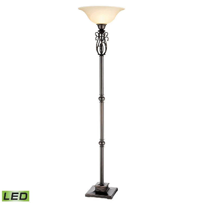 Fabric Floor Lamp with a Linen Shade for a Relaxed AestheticFabric Floor Lamp with a Linen Shade for a Relaxed AestheticElk Home Suvan Bronze With Frosted Glass 1 Light Floor Lamp