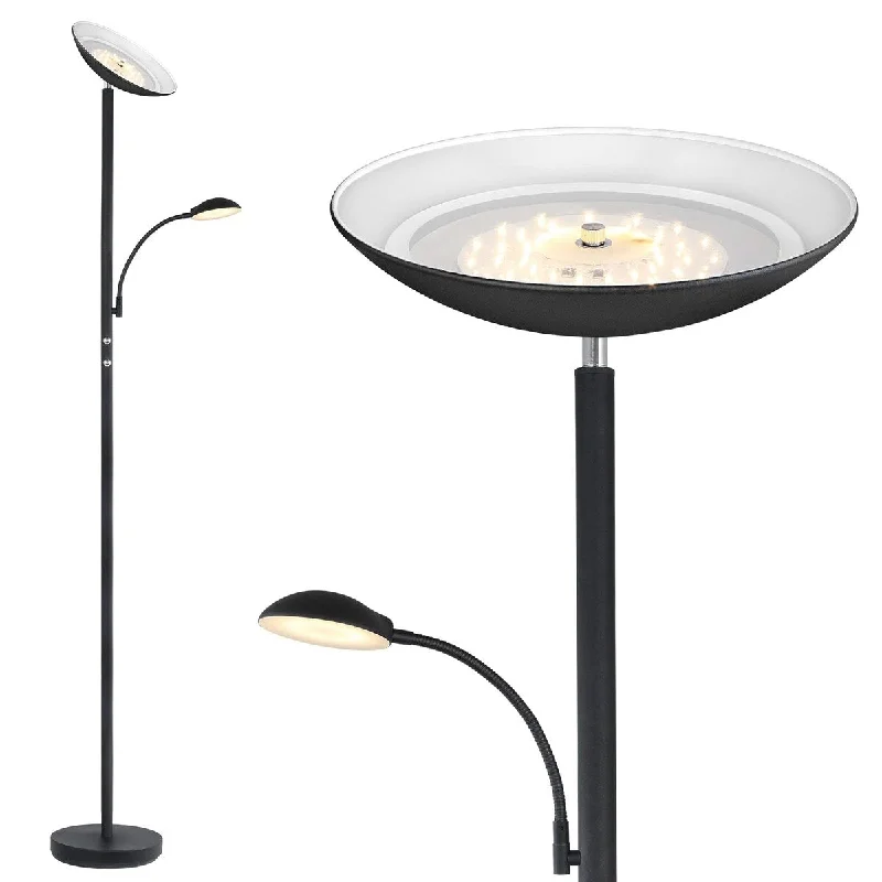 Modern Minimalist Floor Lamp for Contemporary Living RoomsModern Minimalist Floor Lamp for Contemporary Living RoomsFloor Lamp, LED 20W/2000LM Bright Torchiere Floor Lamp with 5W Adjustable Reading Lamp, Stepless Dimmable Standing Lamp