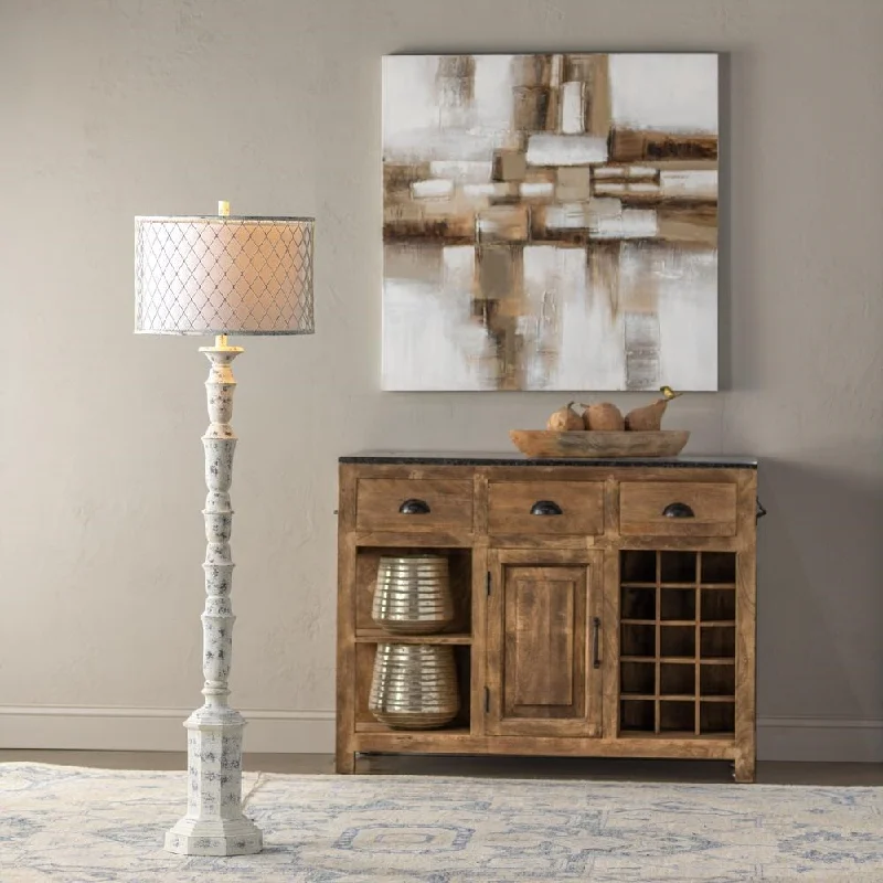 Bohemian Inspired Floor Lamp for Eclectic Home DecorBohemian Inspired Floor Lamp for Eclectic Home DecorFloor Lamp with Linen Hardback Drum Shade - N/A Bohemian Inspired Floor Lamp for Eclectic Home DecorBohemian Inspired Floor Lamp for Eclectic Home DecorFloor Lamp with Linen Hardback Drum Shade - N/A