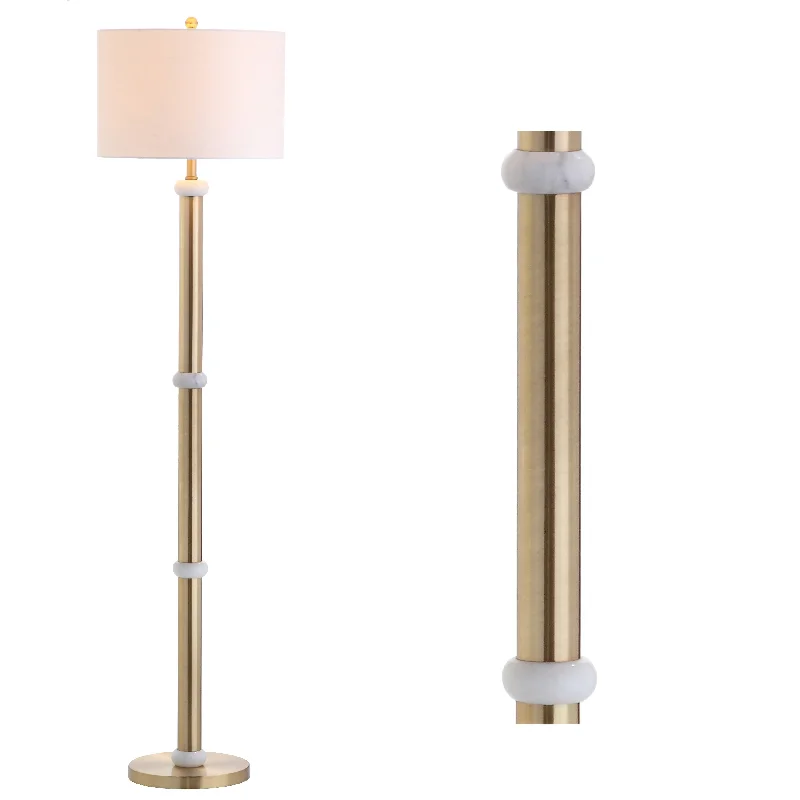 Dimmable Floor Lamp for Adjustable Lighting AmbianceDimmable Floor Lamp for Adjustable Lighting AmbianceGregory 60.5" Metal/Marble LED Floor Lamp, Brass Gold/White by JONATHAN Y - 60.5" H x 15" W x 15" D Dimmable Floor Lamp for Adjustable Lighting AmbianceDimmable Floor Lamp for Adjustable Lighting AmbianceGregory 60.5" Metal/Marble LED Floor Lamp, Brass Gold/White by JONATHAN Y - 60.5" H x 15" W x 15" D