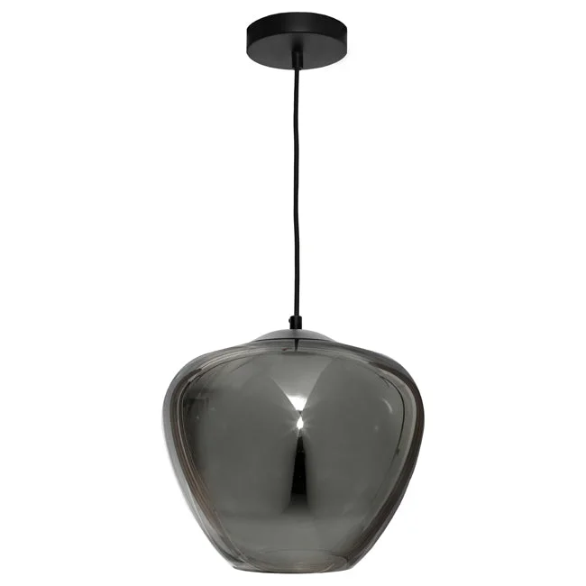 Gothic Ceiling Lights with Dark Metalwork and Pointed ArchesGothic Ceiling Lights with Dark Metalwork and Pointed ArchesHelena Small Smoke Glass Modern Pendant